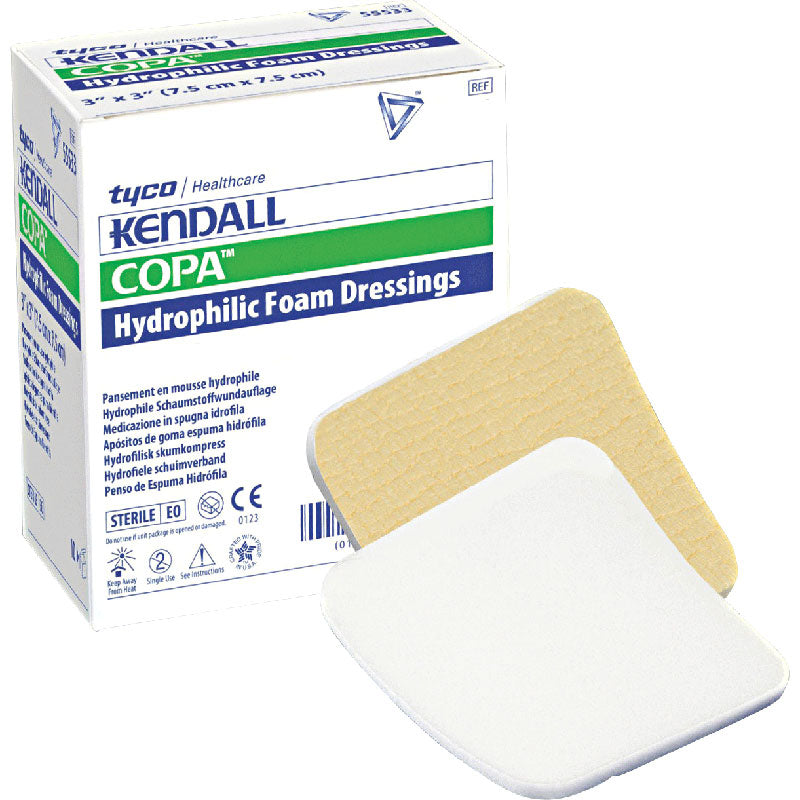 Cardinal Health Kendall Foam Dressing with Topsheet, 3" x 3", EA/1