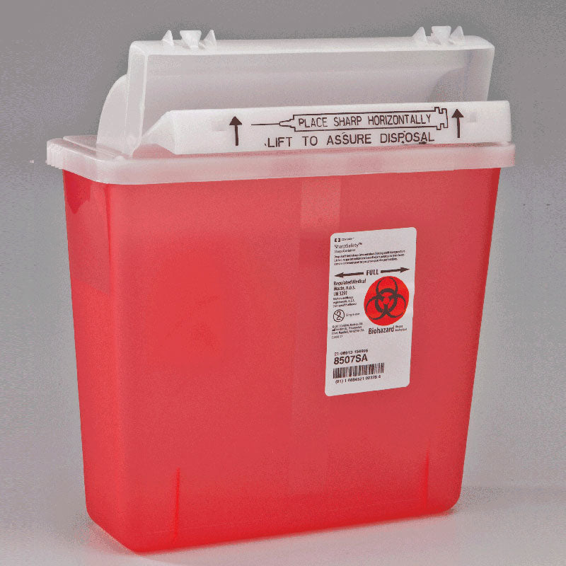 SharpStar In-Room Sharps Container Counter Balanced Lid 5 Quart