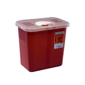 Multi-Purpose Sharps Container with Rotor Lid 2 Gallon
