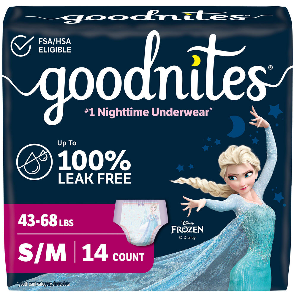 GoodNites Disposable Underwear for Girls Small/Medium Jumbo