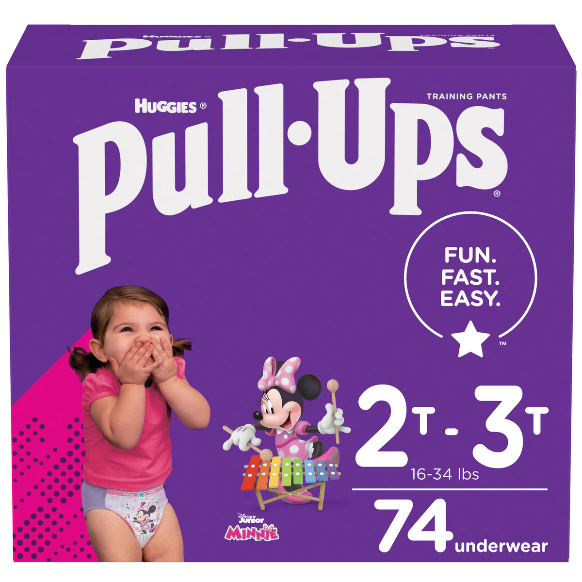 Pull-Ups Learning Designs Training Pants, Girl, 2T-3T, Giga Pack