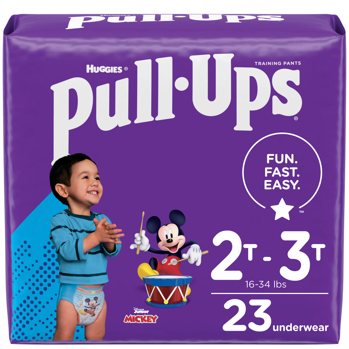 Pull-Ups Learning Designs Boys' Training Pants, 2T-3T, 23 Ct