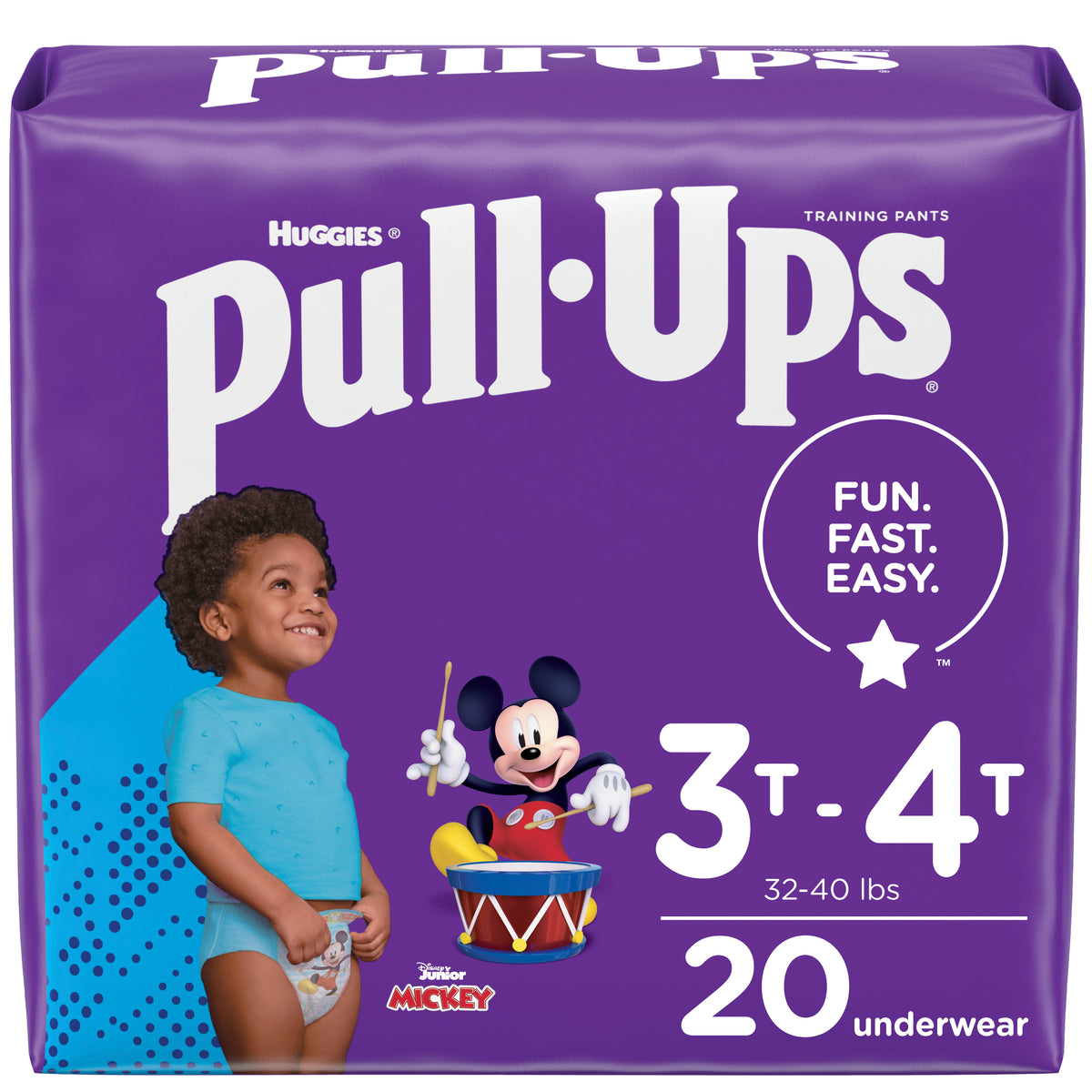 Pull-Ups Learning Designs Boys' Training Pants, 3T-4T, 20 Ct
