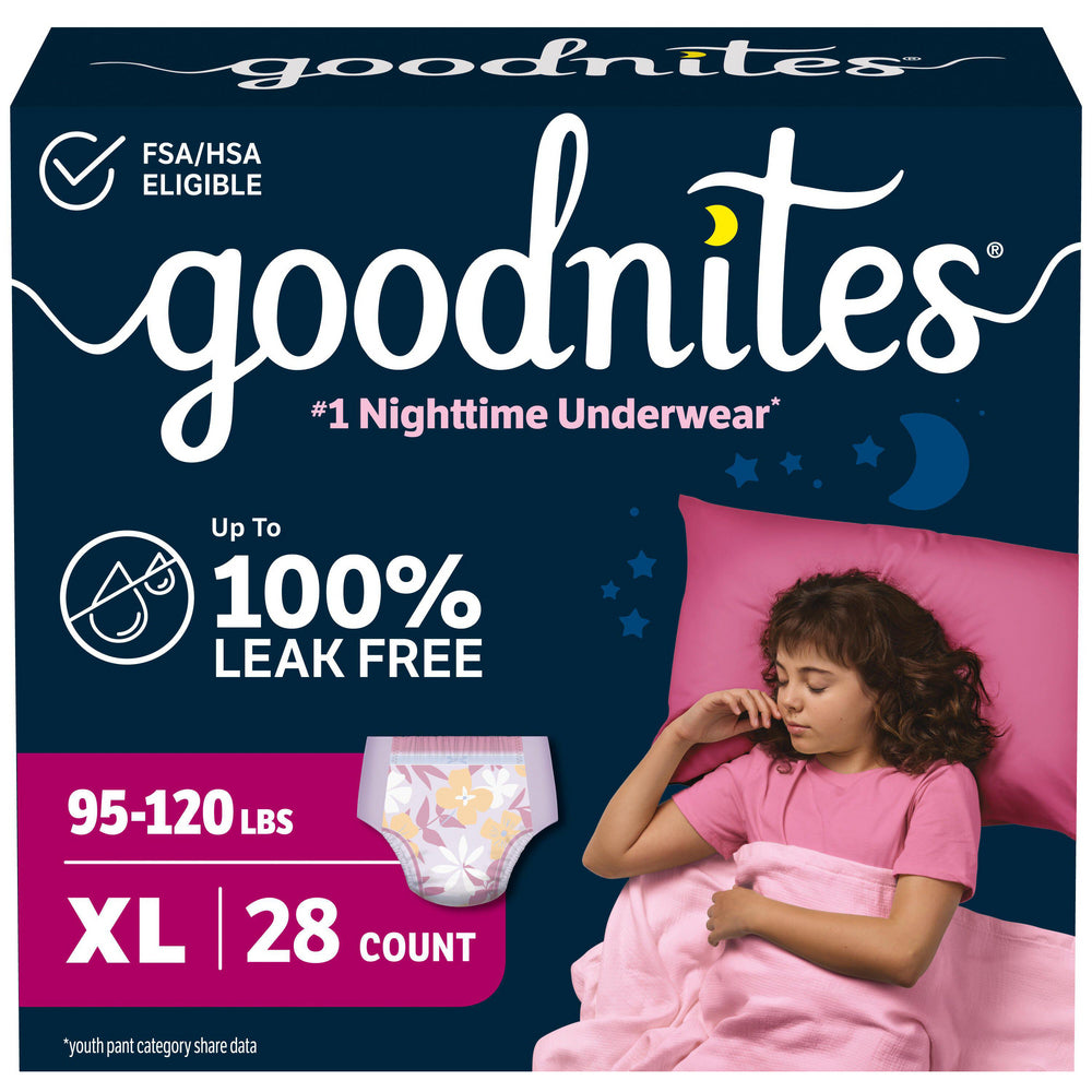 Goodnites Giga Pack Youthpant, Girl, Size 6 - REPLACES 6953379