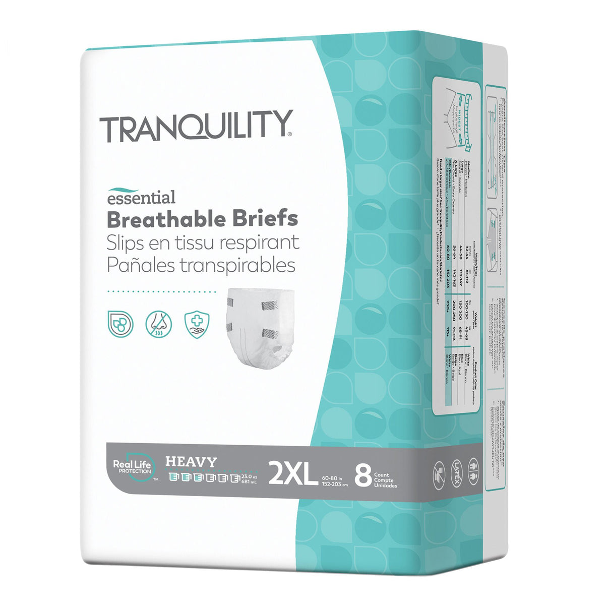 Tranquility® Essential Heavy Incontinence Brief, 2X-Large, BG/8