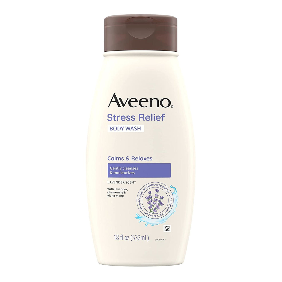 Aveeno® Stress Relief Body Wash Lavender, 18-ounce Bottle, EA/1