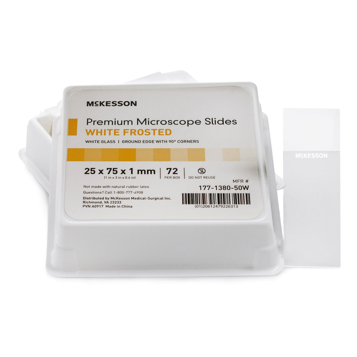 McKesson Frosted Microscope Slide, 25 x 75 x 1 mm, BX/72