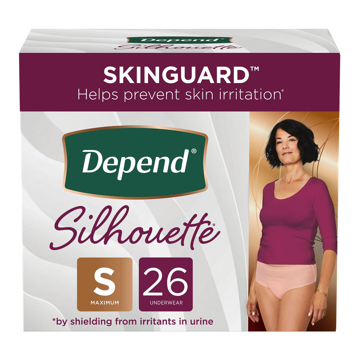 BRIEF, INCONT DEPEND SILHOUETTE WMN SM (26/PK 2PK/CS), CS/52