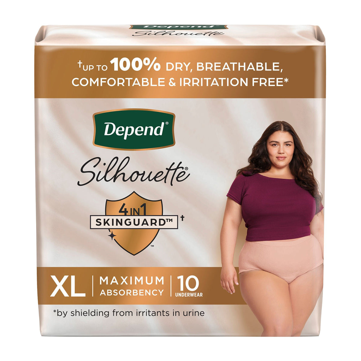 Depend® Silhouette® Maximum Absorbency Underwear, Extra Large, PK/10