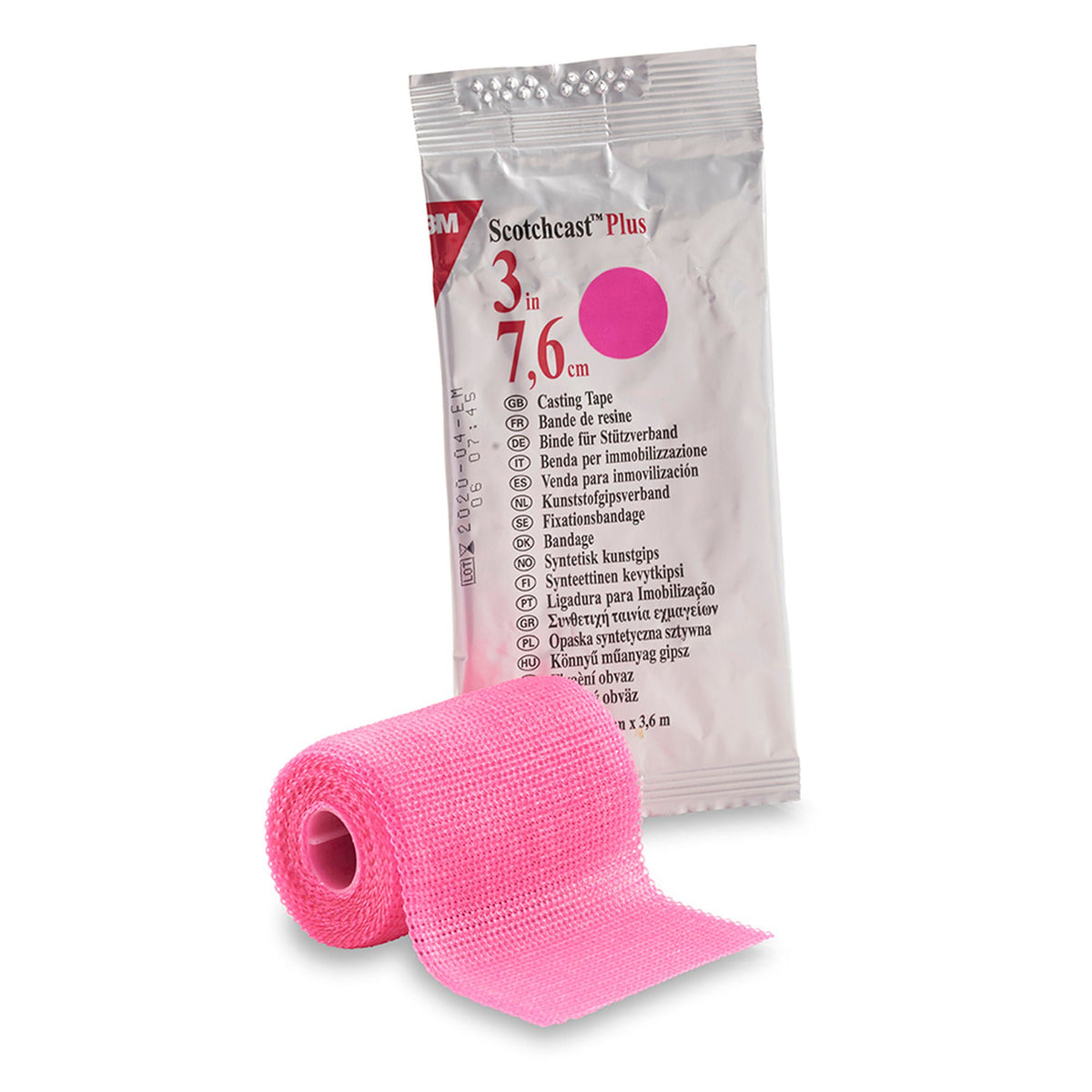 3M™ Scotchcast™ Plus Cast Tape, Bright Pink, 3 Inch x 4 Yard, EA/1