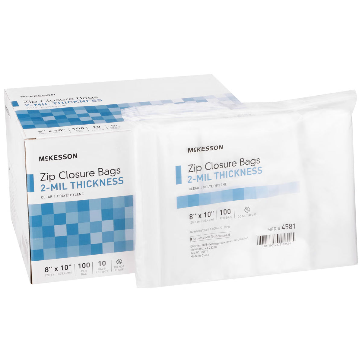 McKesson Zip Closure Bag, 8 X 10 Inches, PK/1