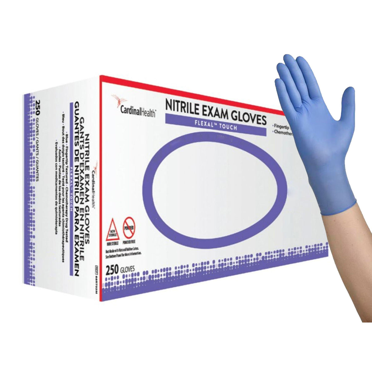 Flexal™ Touch Nitrile Exam Glove, Small, Blue, BX/250