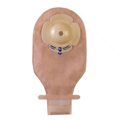 Ultramax Deep Drainable Pouch Aquatack Barrier and Kwick-Klose II Fastener 1-1/4" Pre-Cut Stoma Opening, Opaque