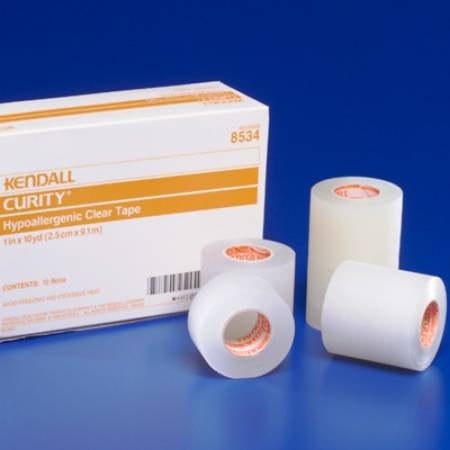 Kendall™ Plastic Medical Tape, 1/2 Inch x 10 Yard, Transparent, BX/24