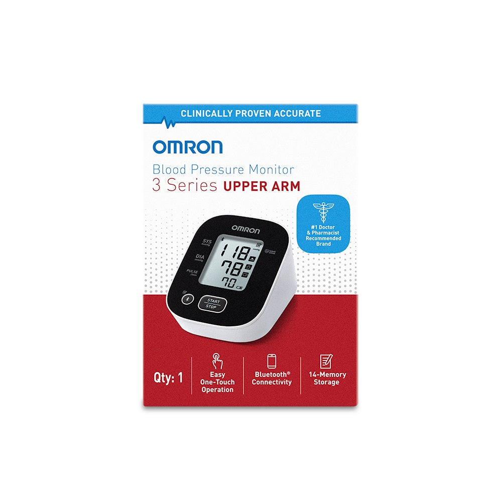 OMRON 3-Series Upper Arm Blood Pressure Monitor, Connected