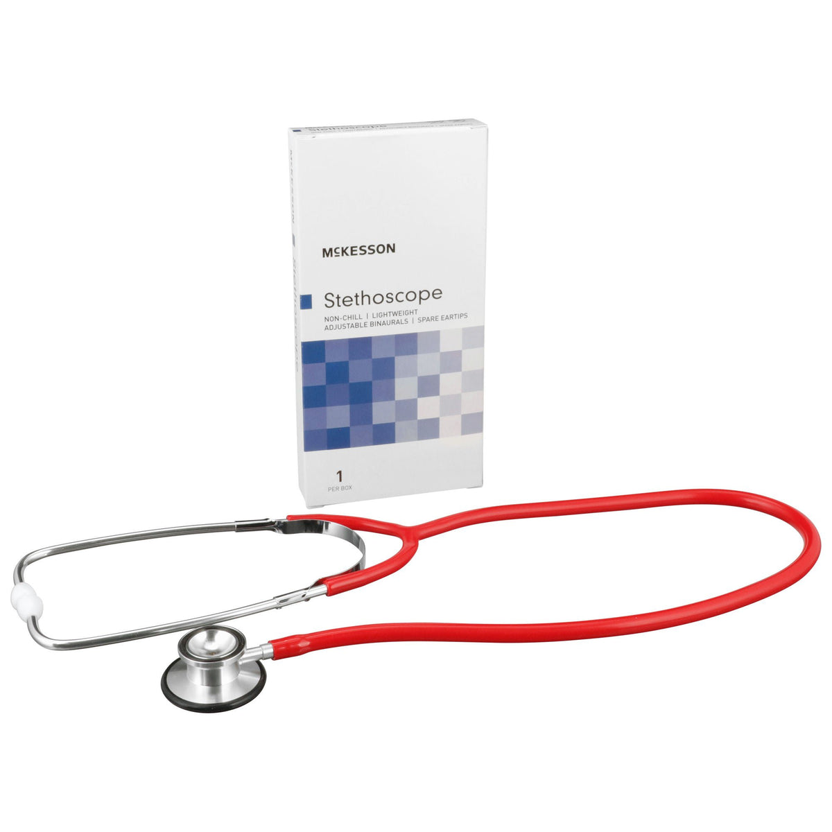 McKesson Classic Dual Head Stethoscope, Red, EA/1