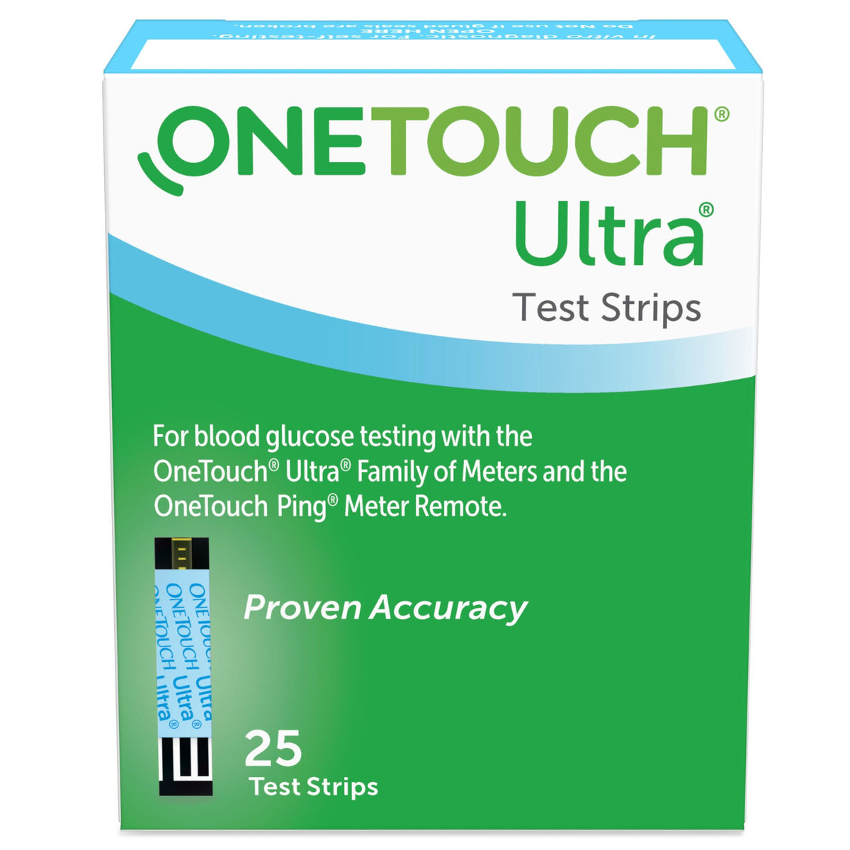 OneTouch® Ultra® 2 Blood Glucose Test Strips for OneTouch® Ultra® Blood Glucose Meter, BX/1