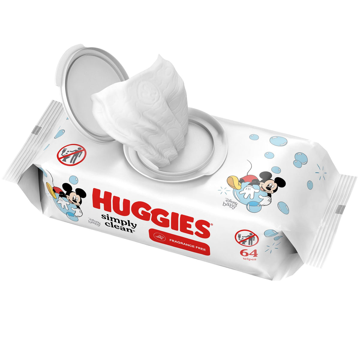 Huggies® Simply Clean Unscented Baby Wipes Soft Pack, CS/512