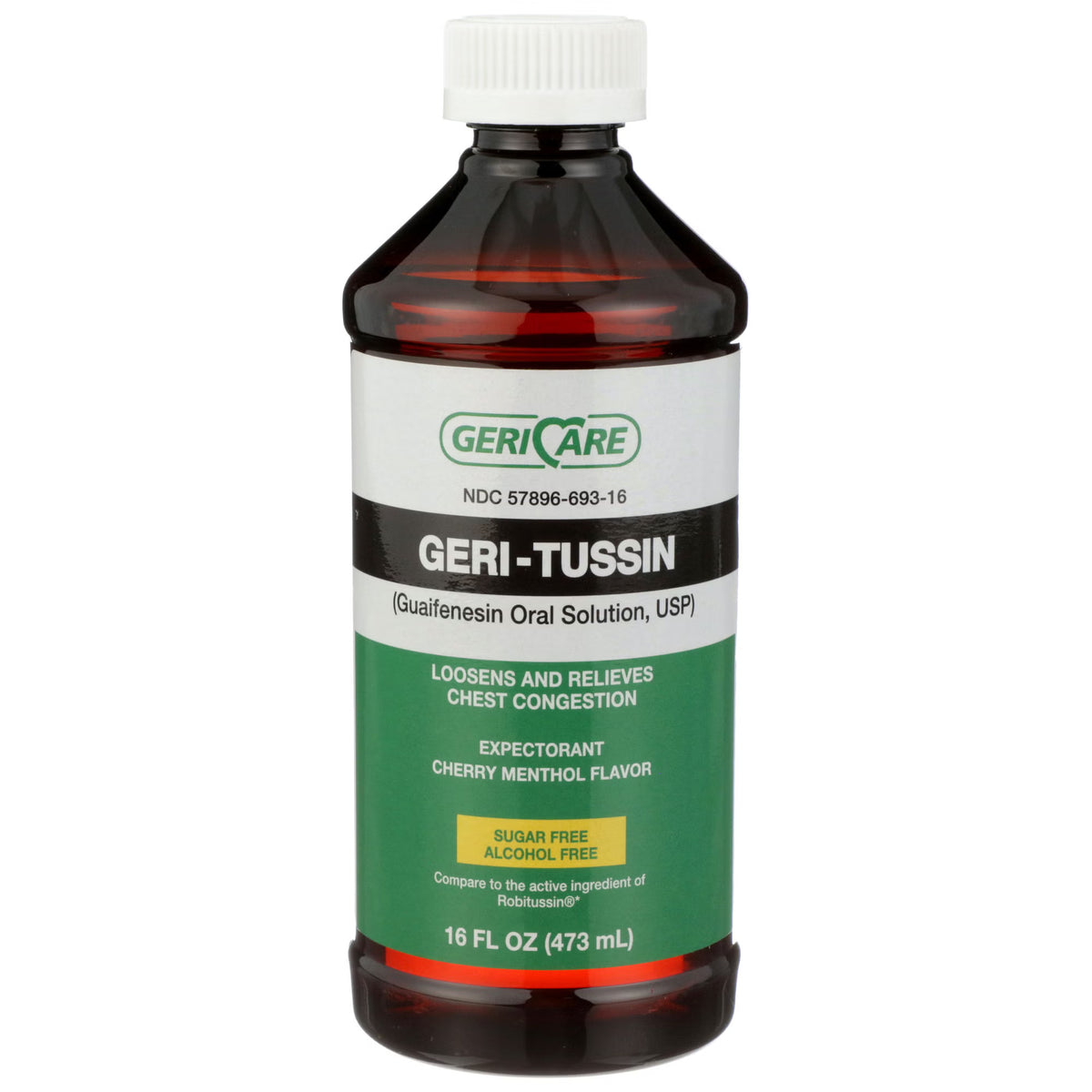 Geri-Care® Guaifenesin Cold and Cough Relief, 16-ounce Bottle, EA/1