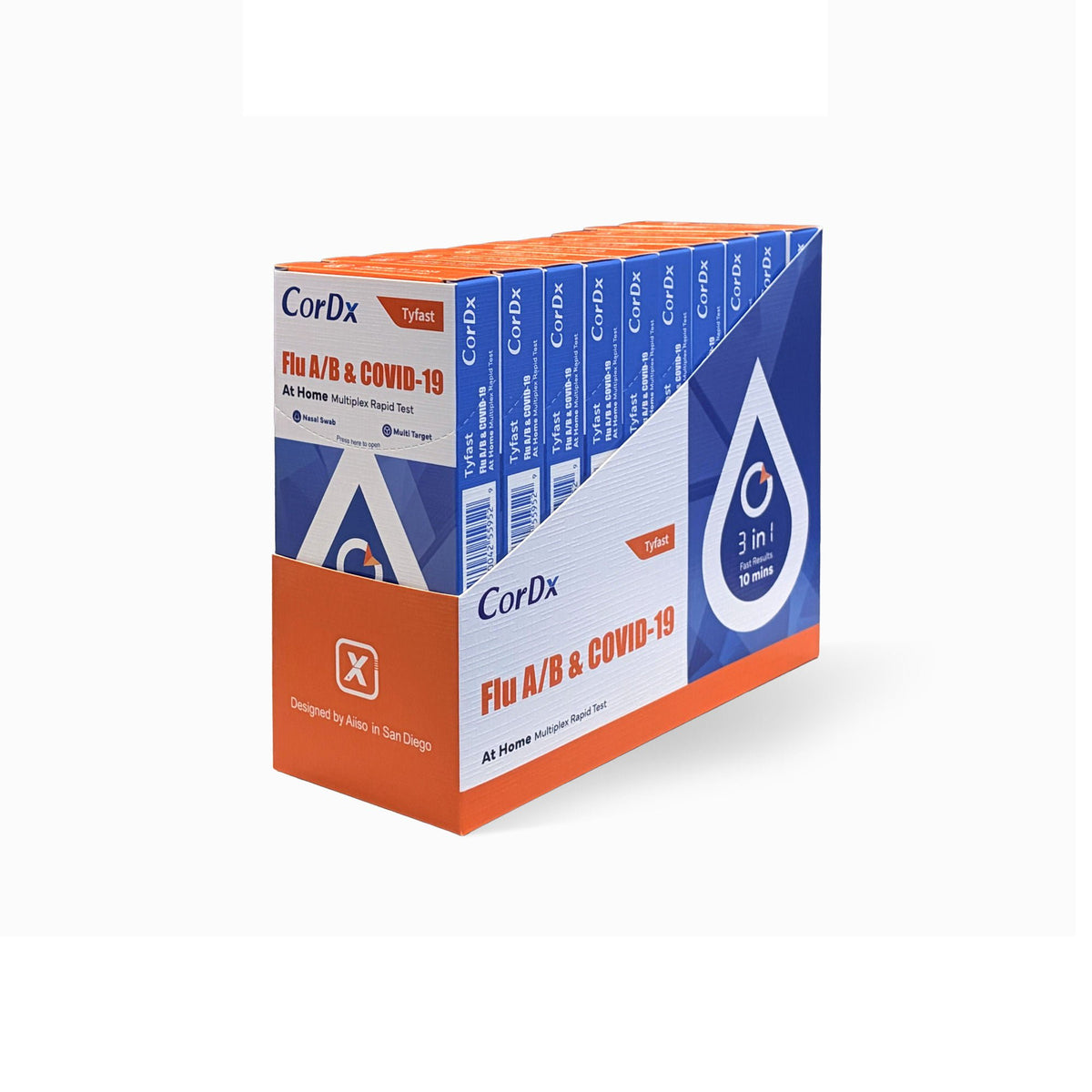 TEST, RAPID FLU A/B&COVID-19 HOME MULTIPLEX (10/BX), BX/10