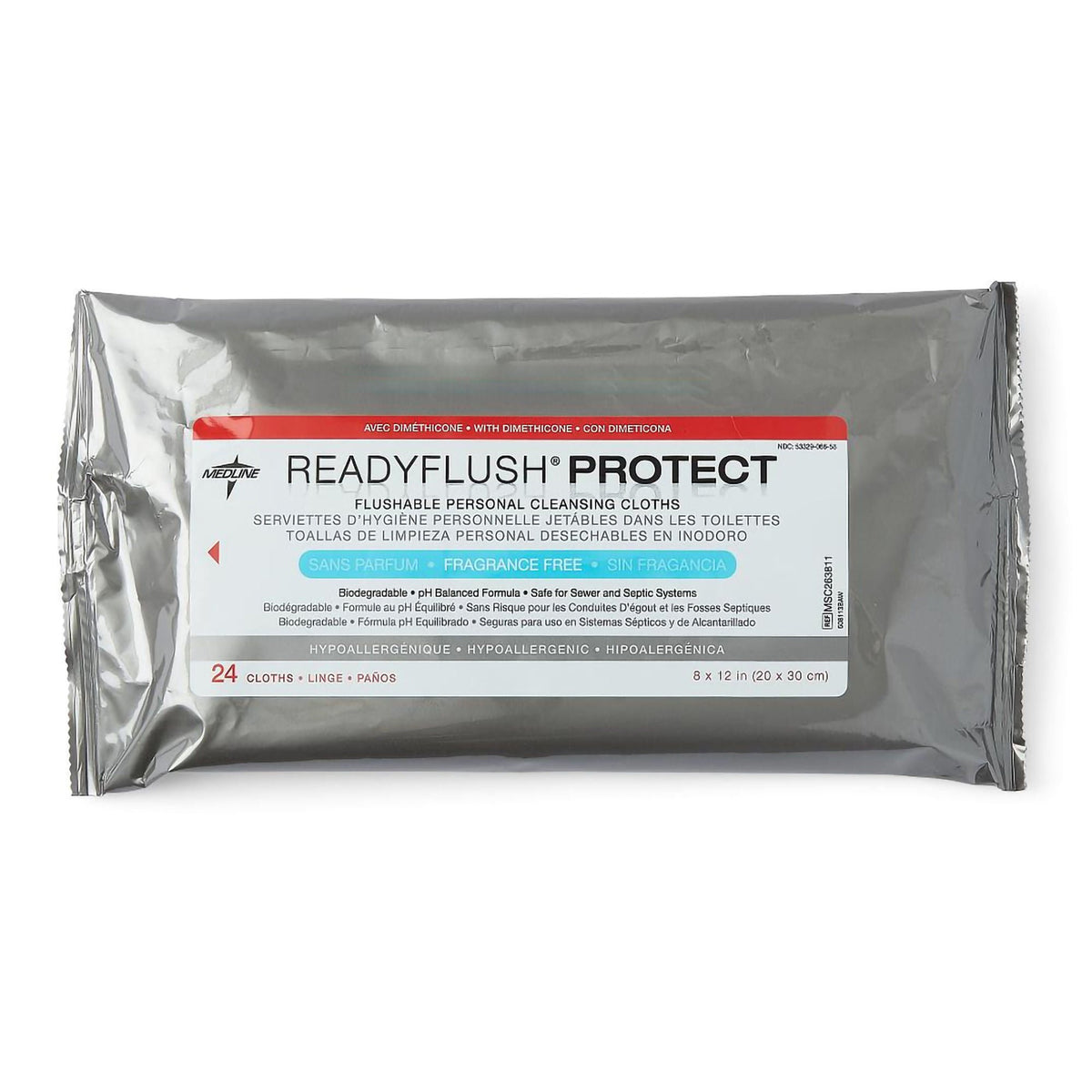 ReadyFlush® Protect Flushable Incontinence Care Wipe, PK/24