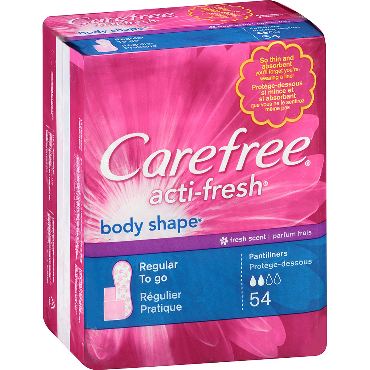 Carefree® Panty Liners, Regular, PK/54