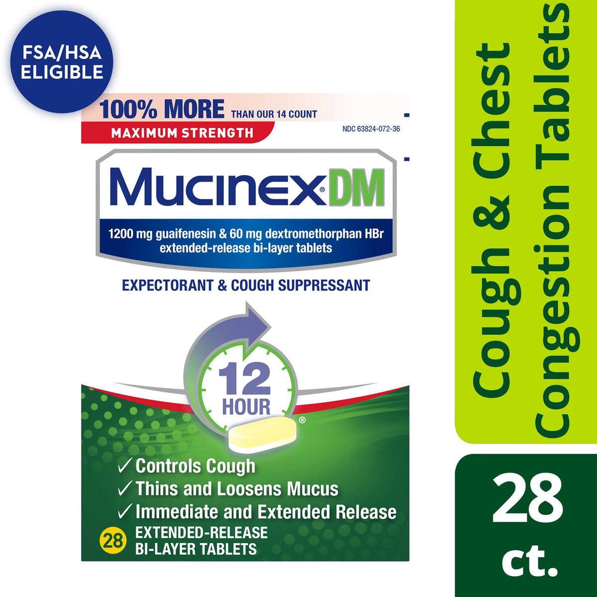 Mucinex® DM Guaifenesin / Dextromethorphan Cold and Cough Relief