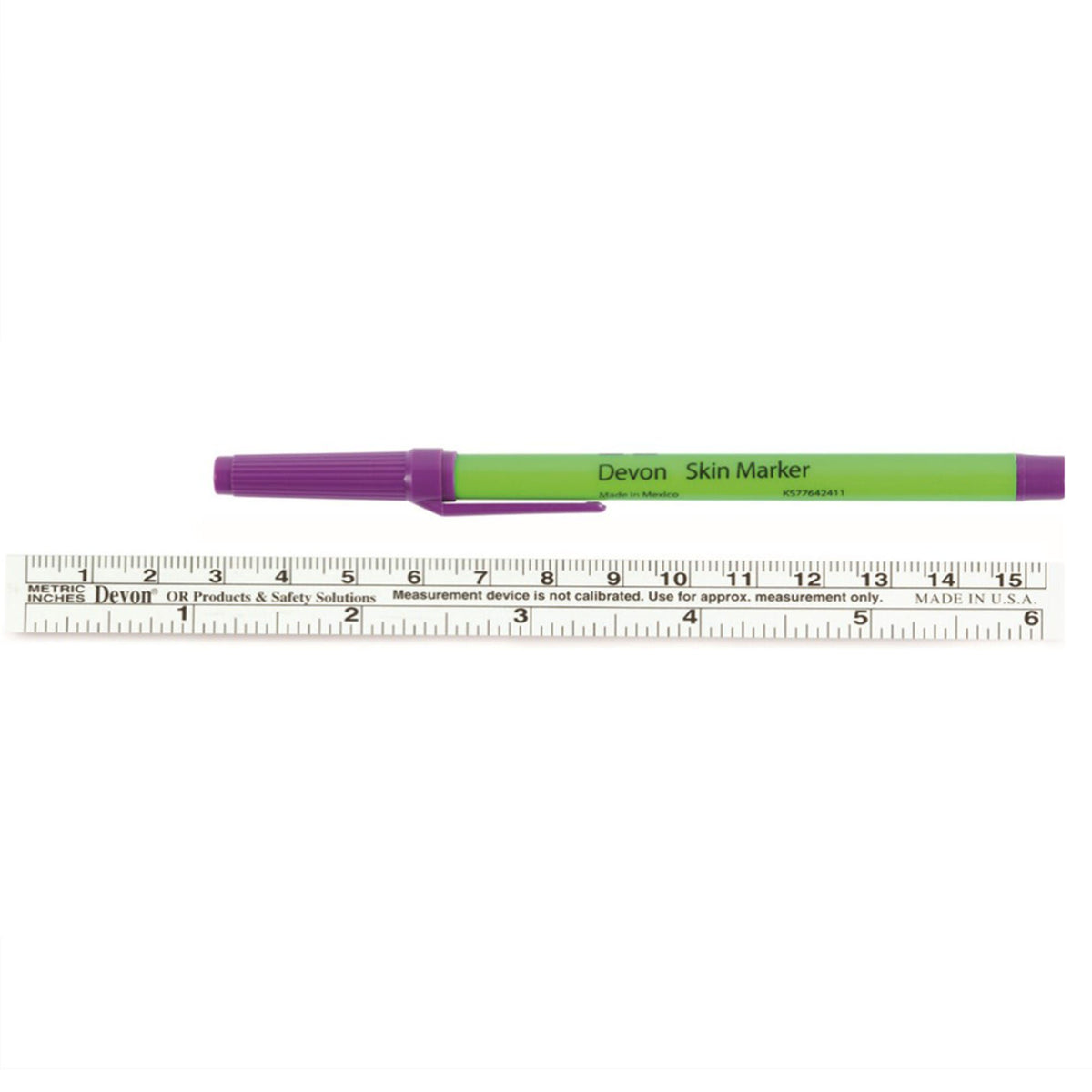 Cardinal Health™ Devon™ Surgical Skin Marker with Ruler, Fine Tip, BX/25