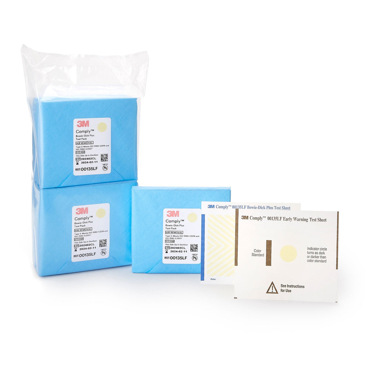 3M™ Comply™ Sterilization Bowie-Dick Plus Test Pack, CS/30