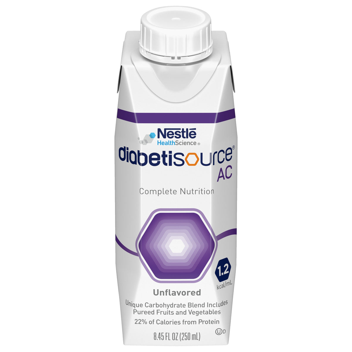 Diabetisource Advanced-control Tube Feeding Unflavored Liquid 8 oz. Reclosable Tetra Prisma Carton