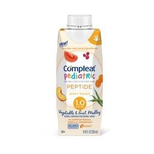COMPLEAT Pediatric Peptide 1.0 Vegetable & Fruit Medley Formula, 250 mL Carton