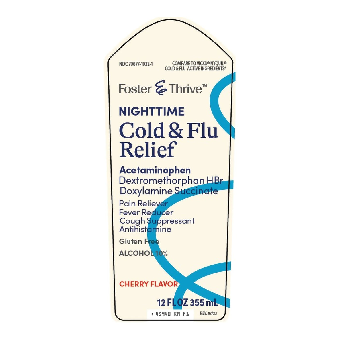 Foster & Thrive™ Nighttime Cold & Flu Liquid Relief, Cherry flavor, EA/1