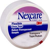 Nexcare Transpore Plastic Hypoallergenic Porous Tape 1" x 10 yds.