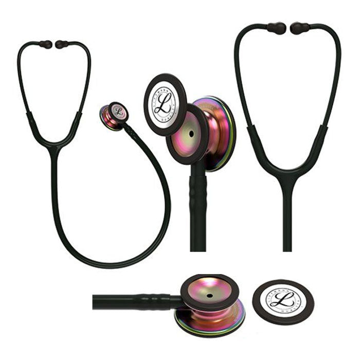 Littmann Classic III Monitoring Stethoscope with Rainbow-Finish Chestpiece, Black Tube, 27"