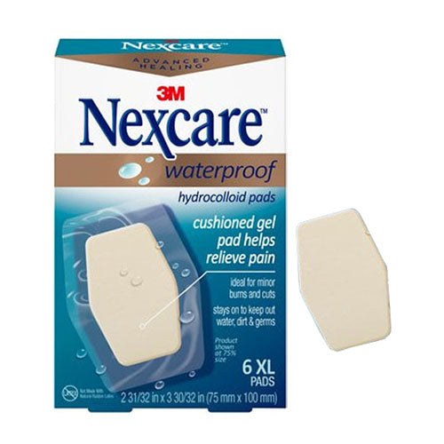 Nexcare Advanced Healing Waterproof Hydrocolloid Pads, 2.96" x 3.93"