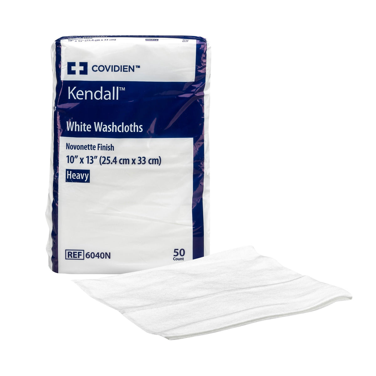 Kendall™ White Washcloth, 10 x 13 Inch, PK/1