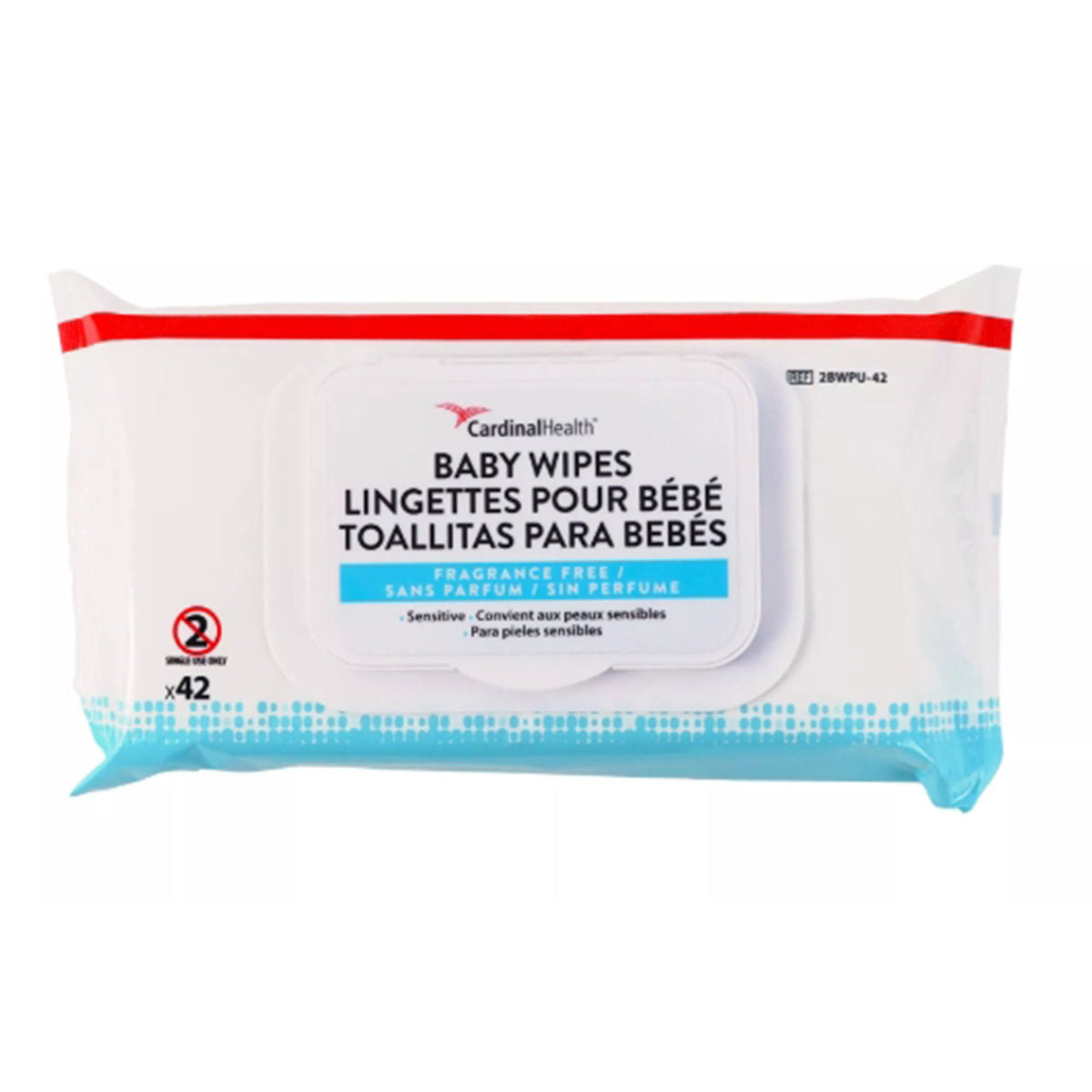 WIPES, BABY SENSITIVE FRAGRANCE FREE (42/PK 24PK/CS), CS/24
