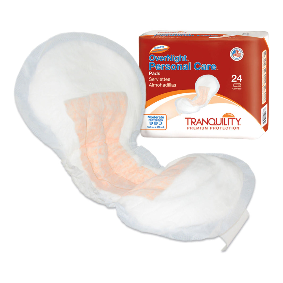 Tranquility® OverNight Bladder Control Pad, 7.25 x 16.5 Inch