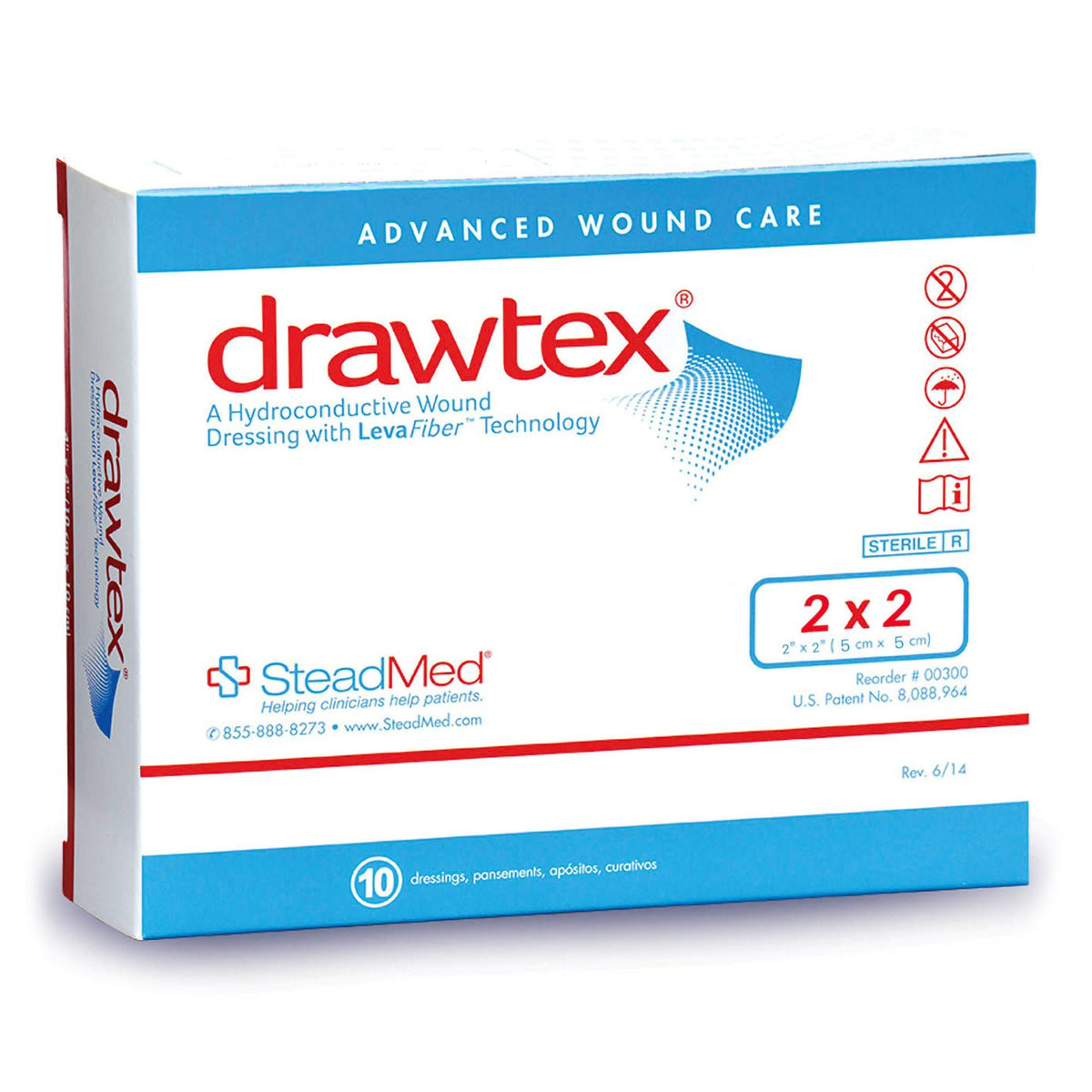 Drawtex® Nonadherent Dressing, 2 x 2 inch, EA/1