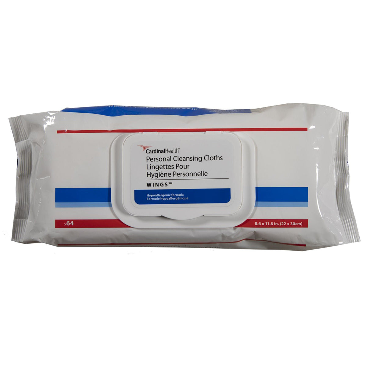 Cardinal Health™ Wings™ Personal Cleansing Cloths, Soft Pack, 64 ct., PK/64