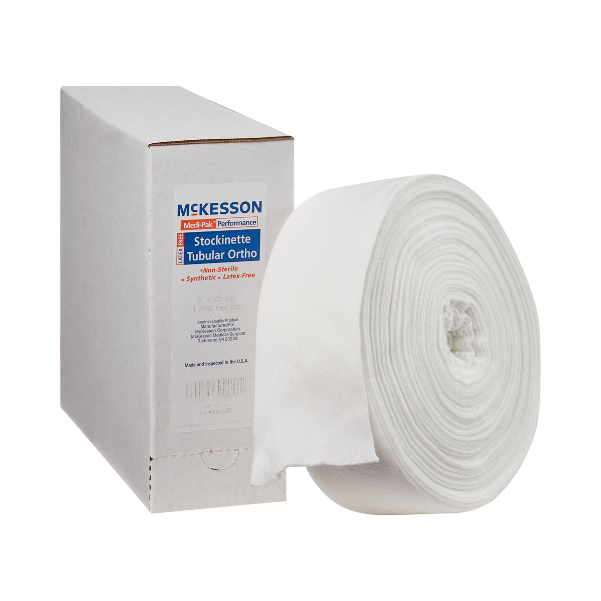 McKesson White Polyester Tubular Stockinette, 3 Inch x 25 Yard, CS/12
