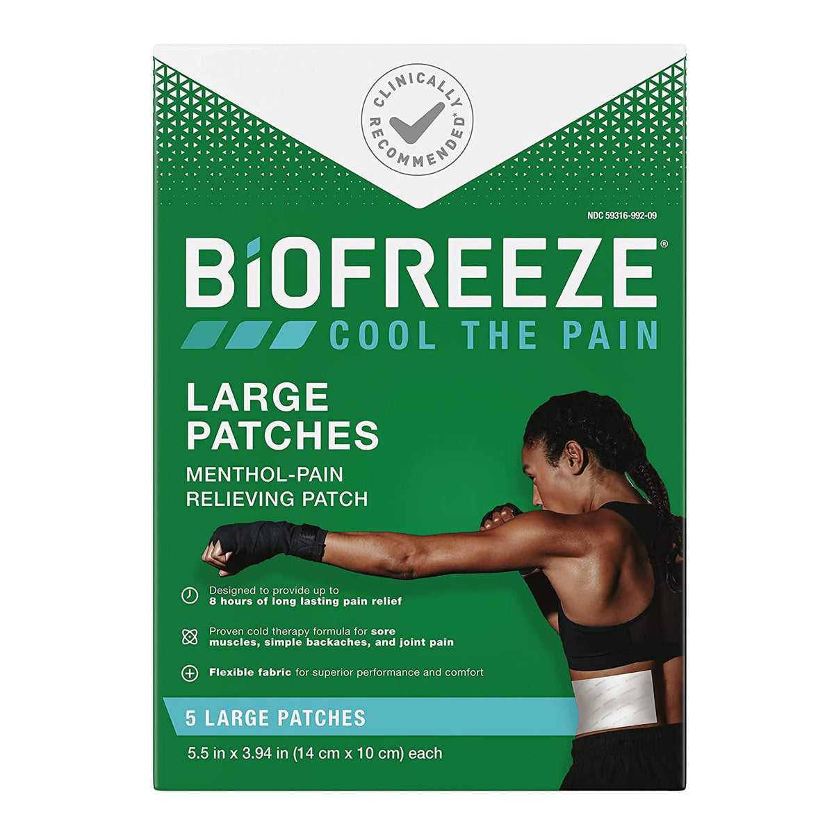 Biofreeze® Menthol Pain Relief Patches, Large, BX/5