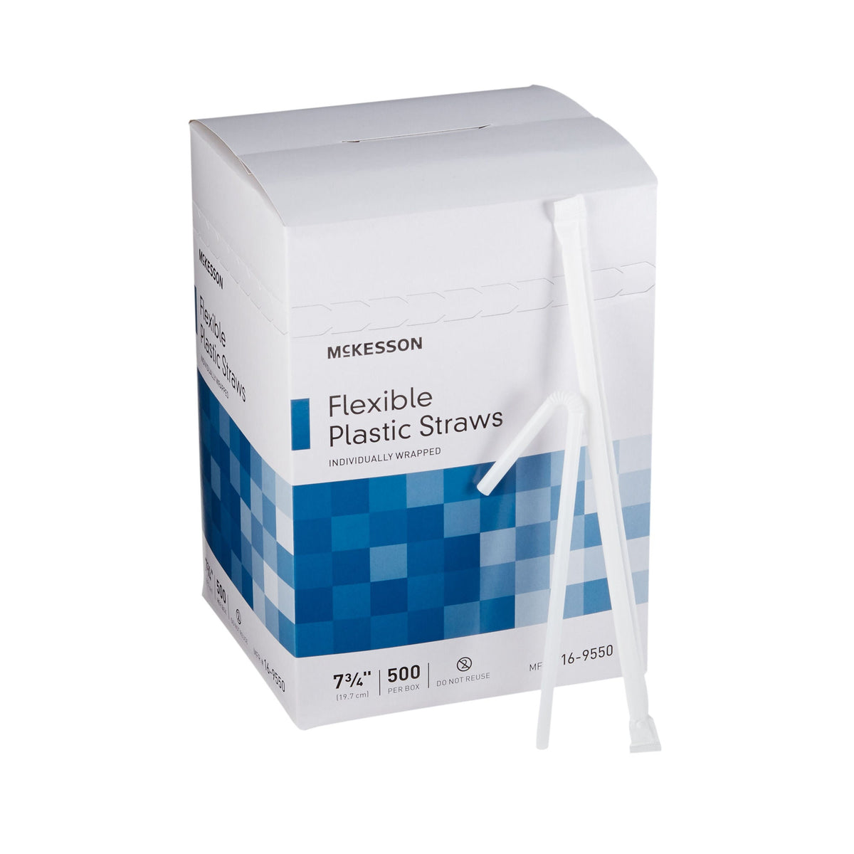 McKesson Flexible Drinking Straw, 7-3/4 Inch Length, BX/1
