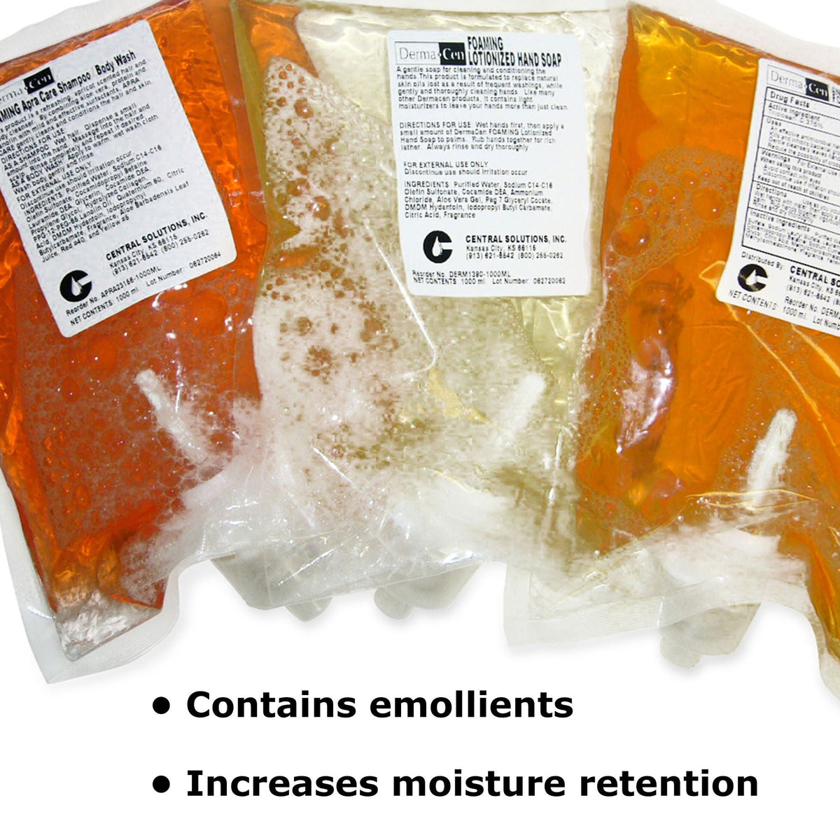 DermaCen® Soap, 1,000 mL Dispenser Refill Bag
