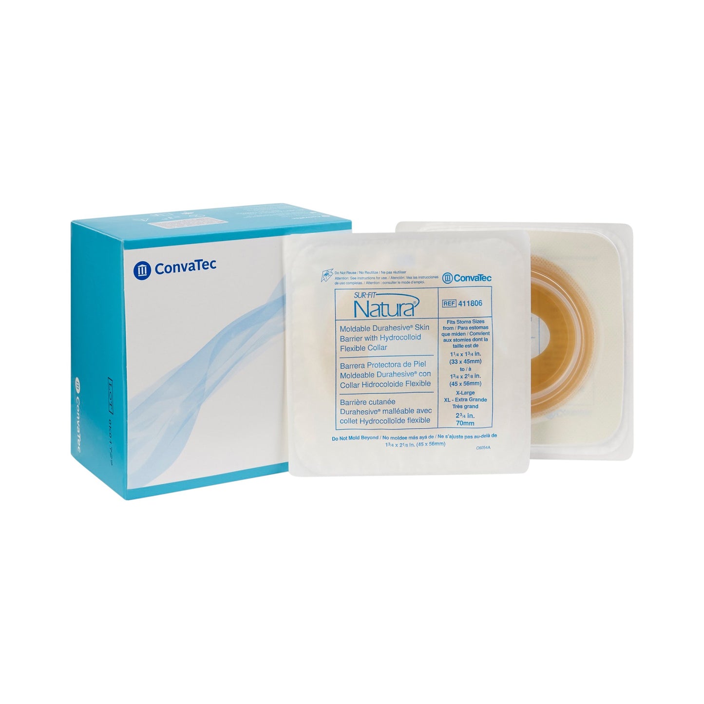 BARRIER, SKIN MOLDABLE DURAHESIVE 70MM XLG (10/BX)