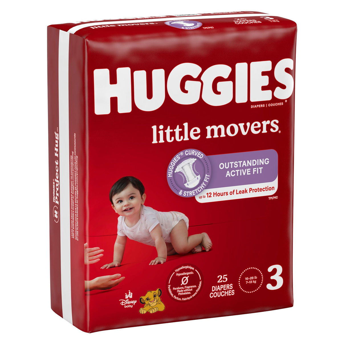 Huggies® Little Movers® Diaper, Size 3, PK/25