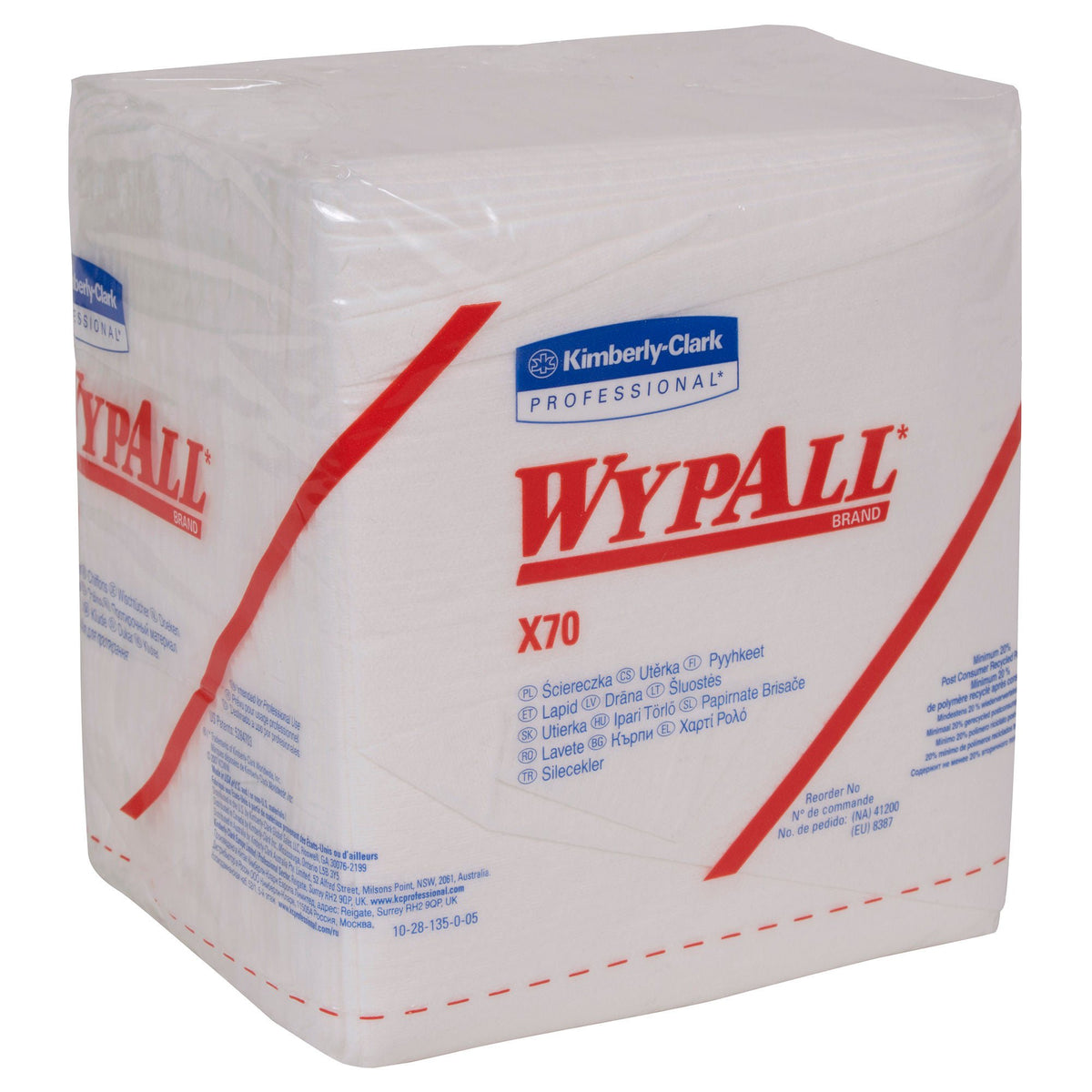 WypAll® PowerClean™ X70 Medium Duty Cloths, 12.5 x 14.4 Inch, PK/76