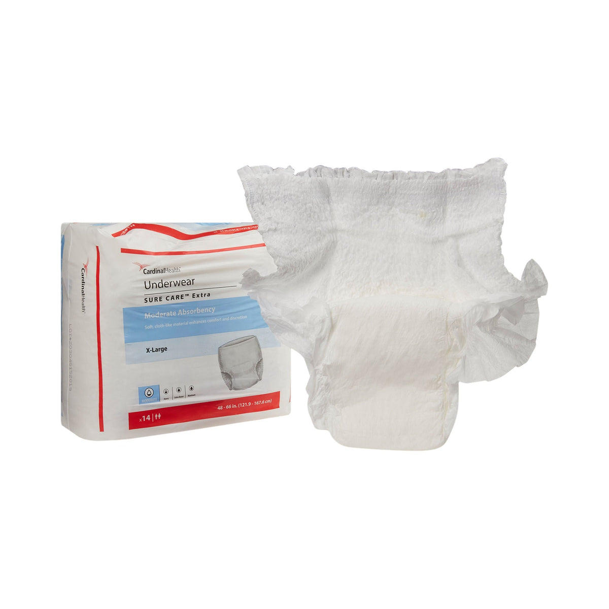 Sure Care™ Extra Moderate Absorbency Incontinence Underwear, X-Large, CS/56