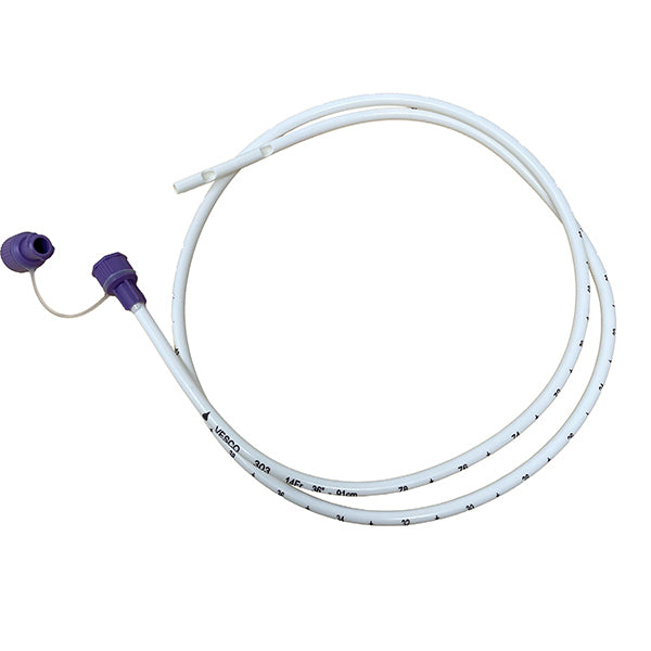 Vesco Medical 14 Fr, 36" Nasogastric Feeding Tube, Polyurethane, Single ENFit Port