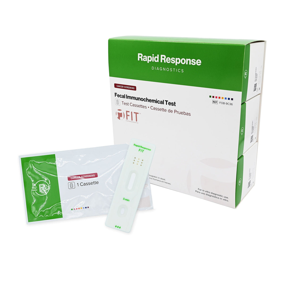 Rapid Response™ Fecal Occult Blood Colorectal Cancer Screening Test Kit, BX/36